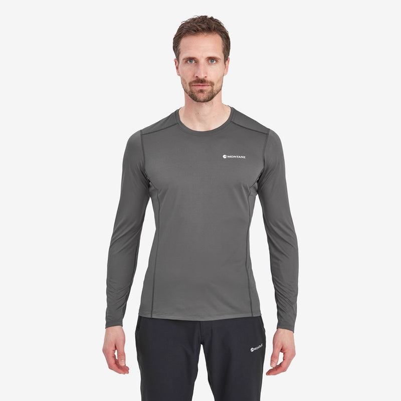 Dark Grey Montane Dart Lite Long Sleeve Men's T Shirts | CMR895LN