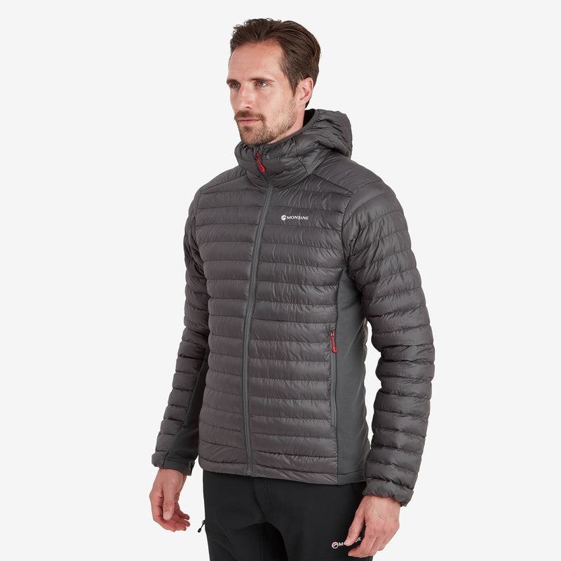 Dark Grey Montane Icarus Lite Hooded Men's Jackets | NWP8558OY