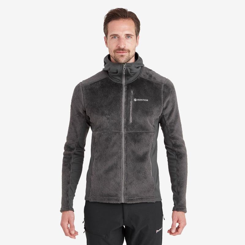 Dark Grey Montane Protium XPD Hooded Men's Fleece Jackets | OMF5491LZ