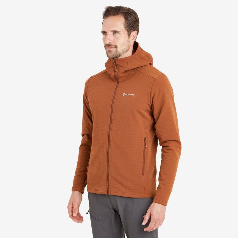 Dark Orange Montane Protium XT Hooded Men's Fleece Jackets | IHU2023NA