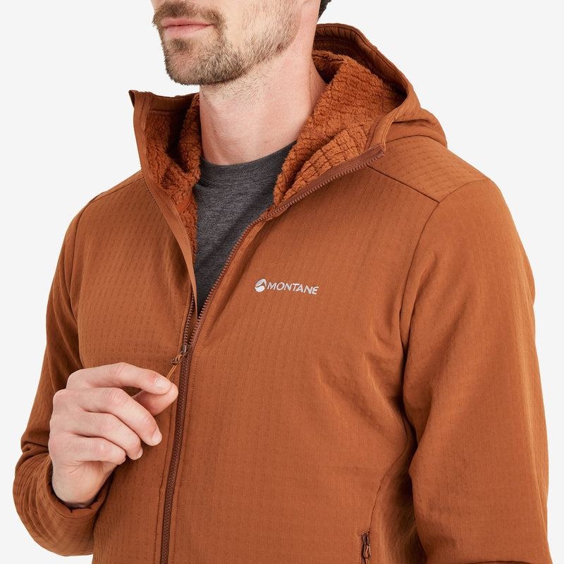 Dark Orange Montane Protium XT Hooded Men's Fleece Jackets | IHU2023NA