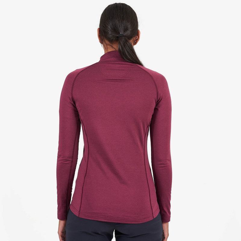 Dark Purple Montane Dart Thermo Zip Neck Women's T Shirts | XTO6567SK