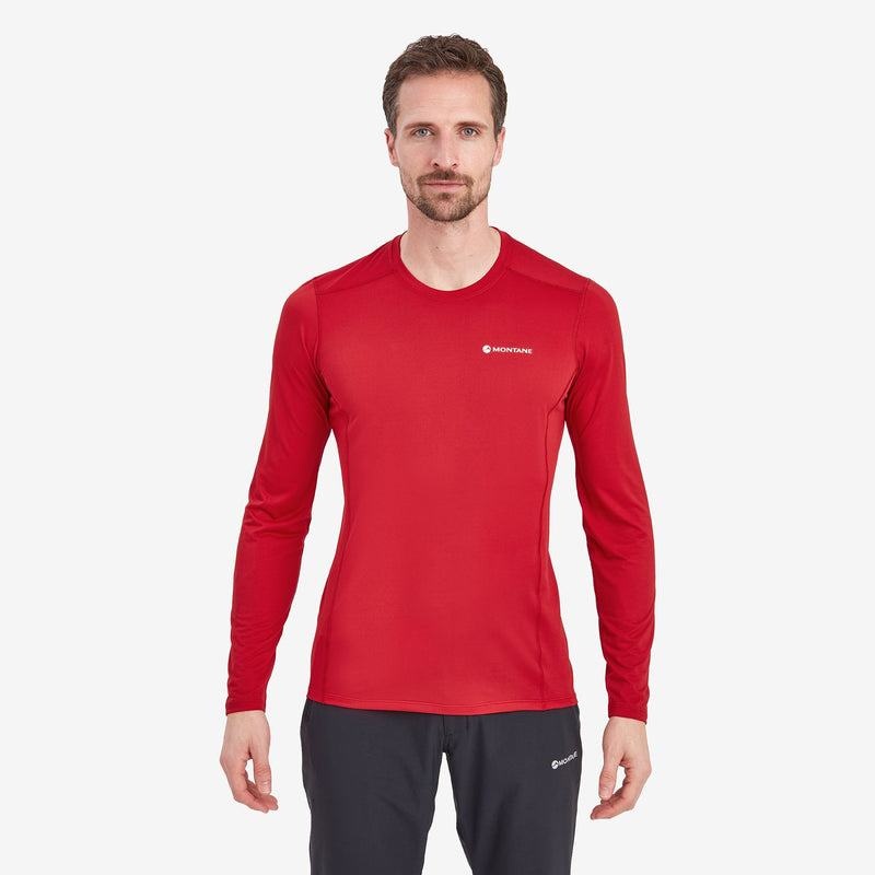 Dark Red Montane Dart Lite Long Sleeve Men's T Shirts | LLG3594VE