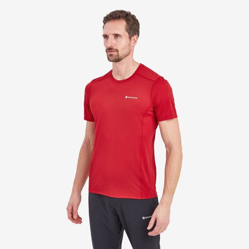 Dark Red Montane Dart Lite Men's T Shirts | WAU3573LQ