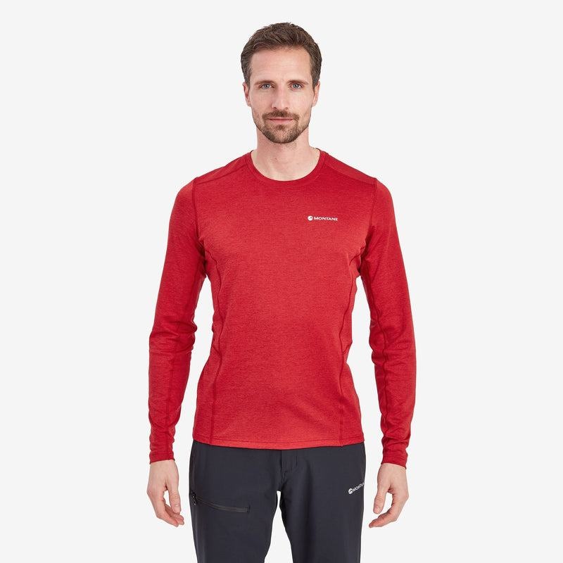 Dark Red Montane Dart Long Sleeve Men's T Shirts | MNR4733BI