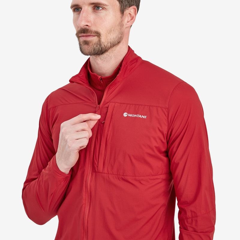 Dark Red Montane Featherlite Windproof Men's Jackets | YJE9338LN