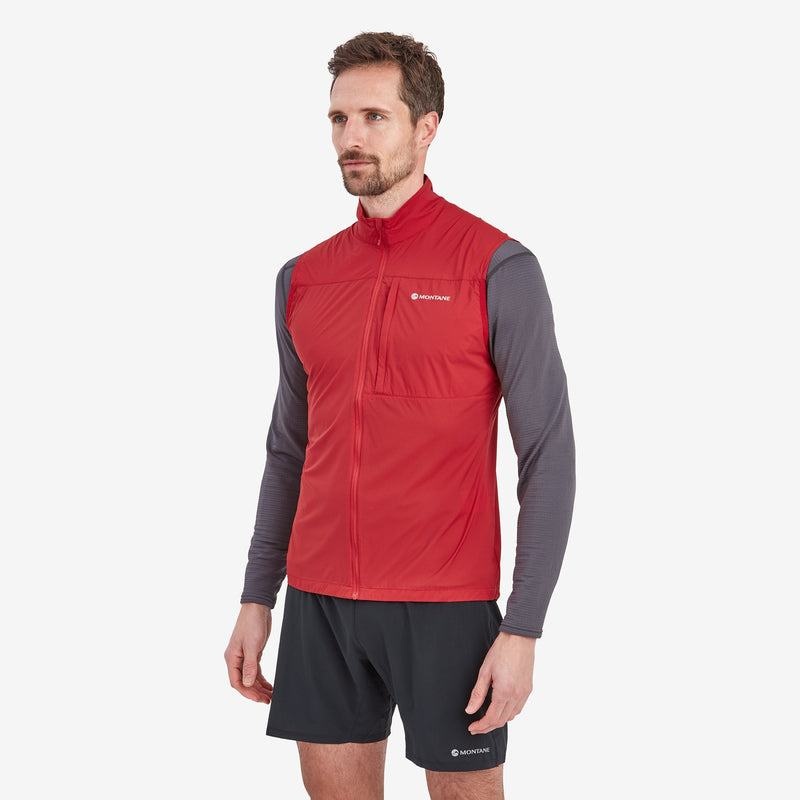 Dark Red Montane Featherlite Windproof Men's Vest | FVF7469CG