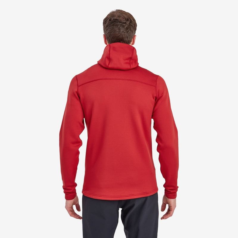 Dark Red Montane Fury Hooded Men's Fleece Jackets | FQA8320WI