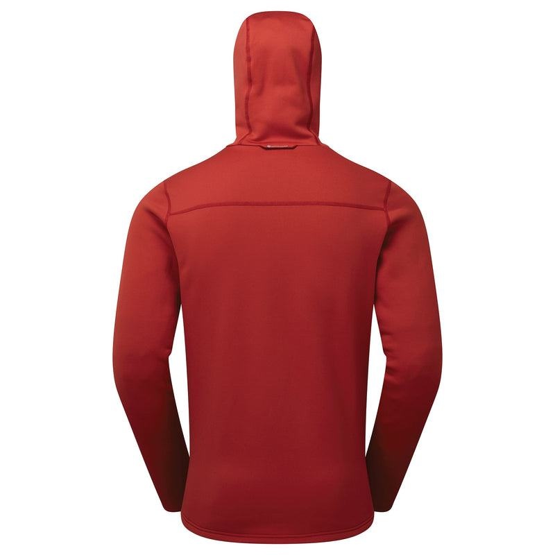 Dark Red Montane Fury Hooded Men's Fleece Jackets | FQA8320WI