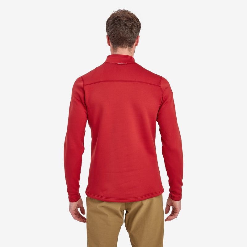 Dark Red Montane Fury Zip Pull-On Men's Fleece | QPF8325WV