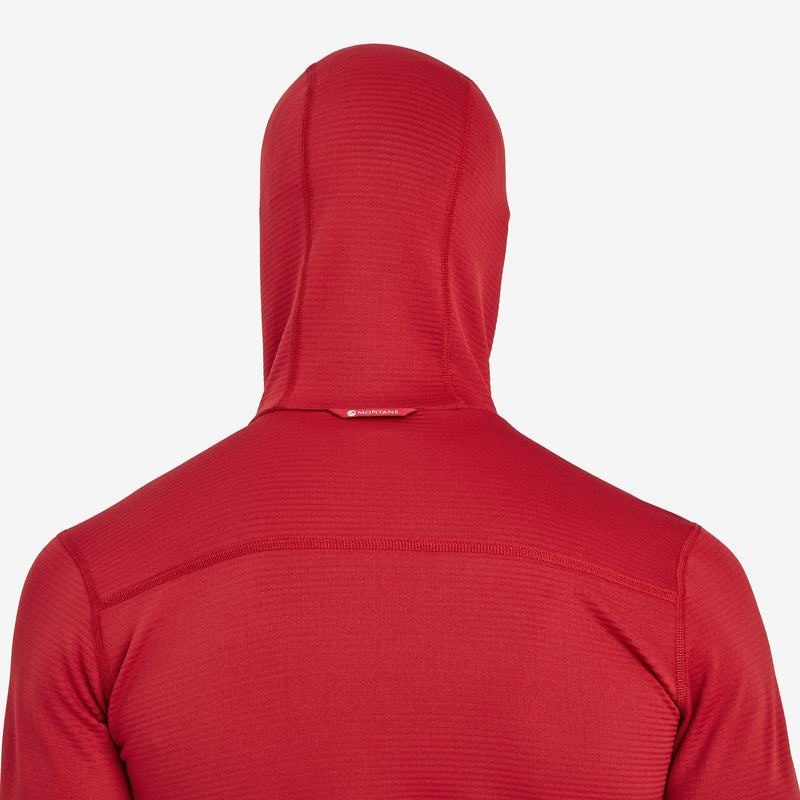 Dark Red Montane Protium Lite Hooded Pull On Men's Fleece | RQK8171YT