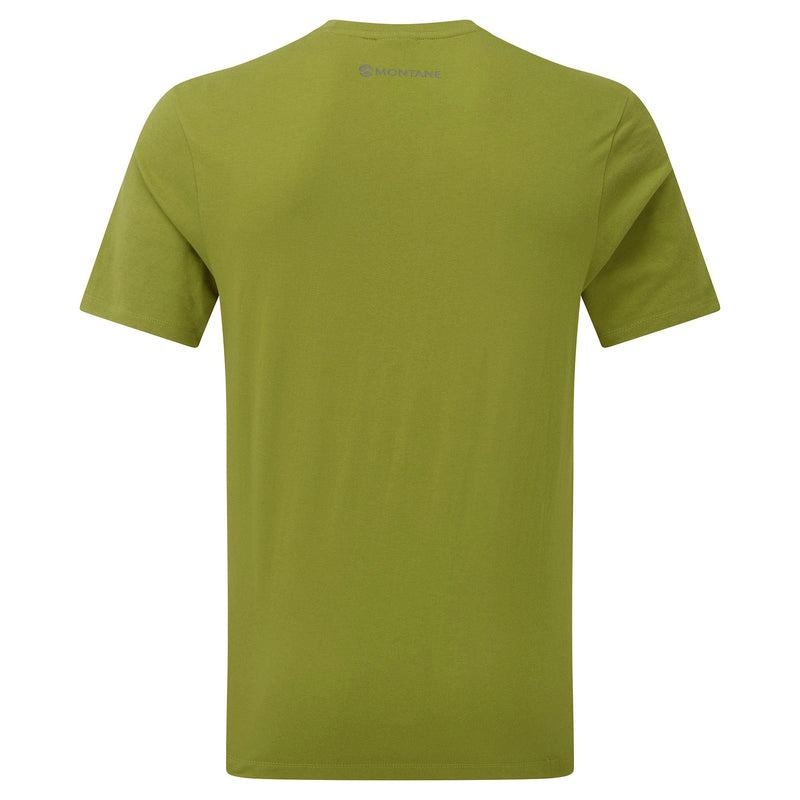 Green Montane Abstract Mountain Men's T Shirts | SLZ3914AQ