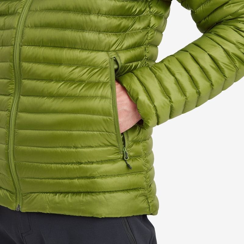 Green Montane Anti-Freeze Lite Hooded Men's Down Jackets | ROL7848OO