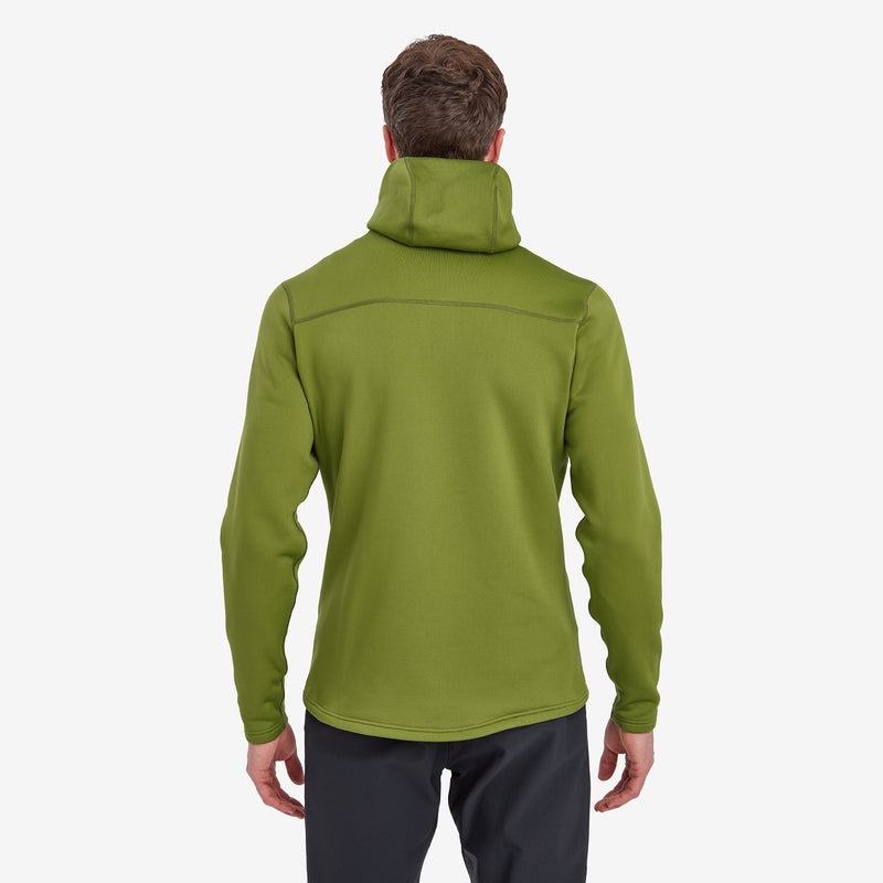 Green Montane Fury Hooded Men's Fleece Jackets | QCO3915ES