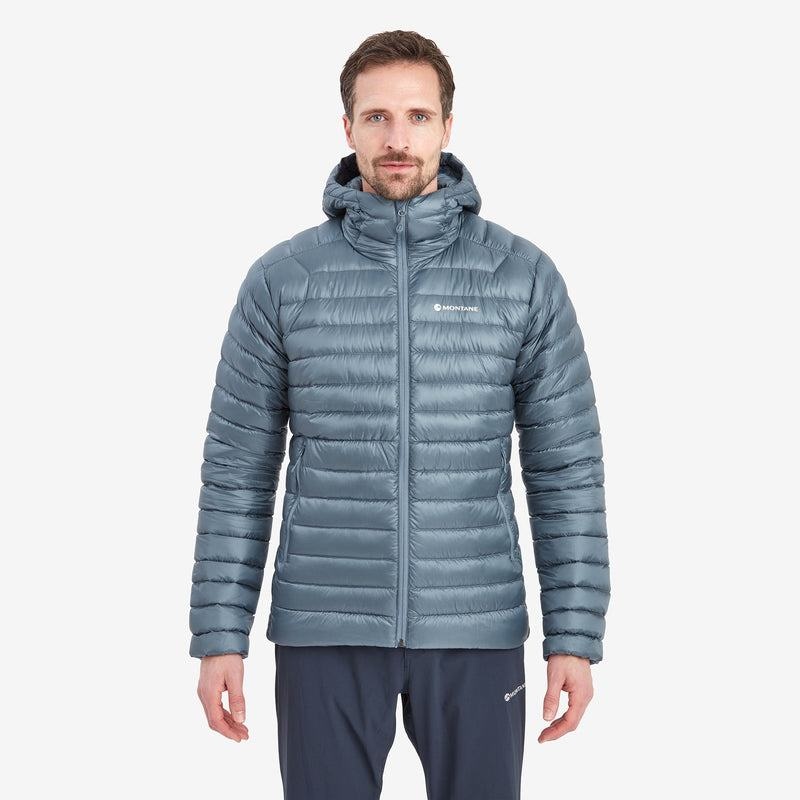 Grey Blue Montane Anti-Freeze Hooded Men's Down Jackets | LWX3335DK