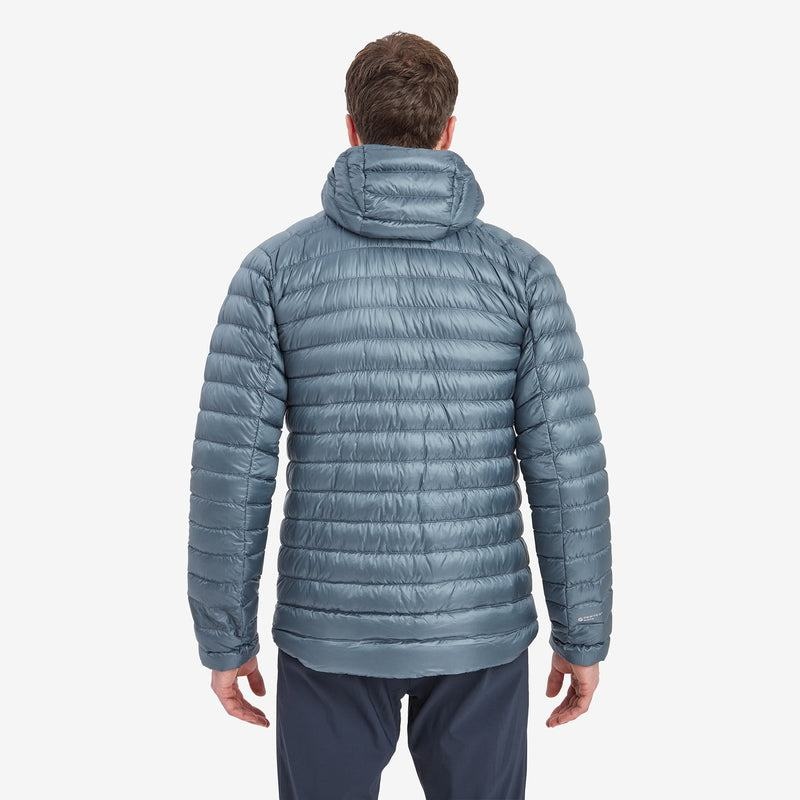 Grey Blue Montane Anti-Freeze Hooded Men's Down Jackets | LWX3335DK