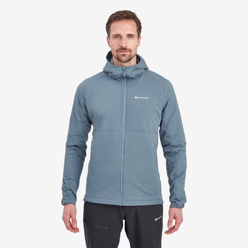 Grey Blue Montane Fireball Lite Hooded Men's Insulated Jackets | WOT7247FD