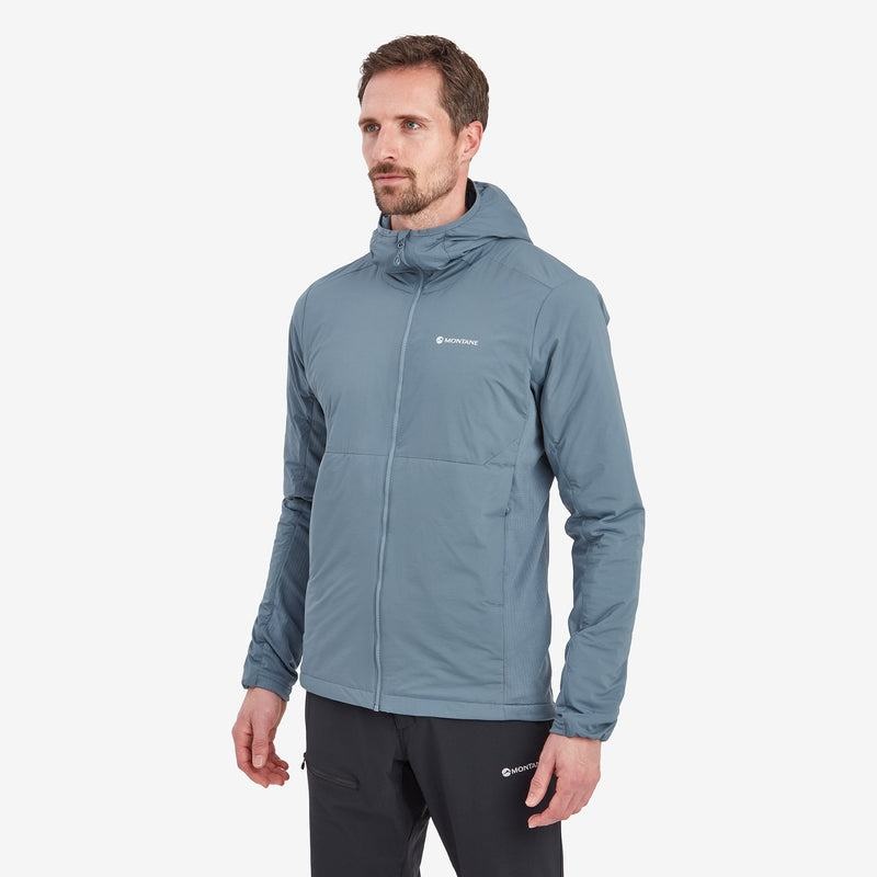 Grey Blue Montane Fireball Lite Hooded Men's Insulated Jackets | WOT7247FD