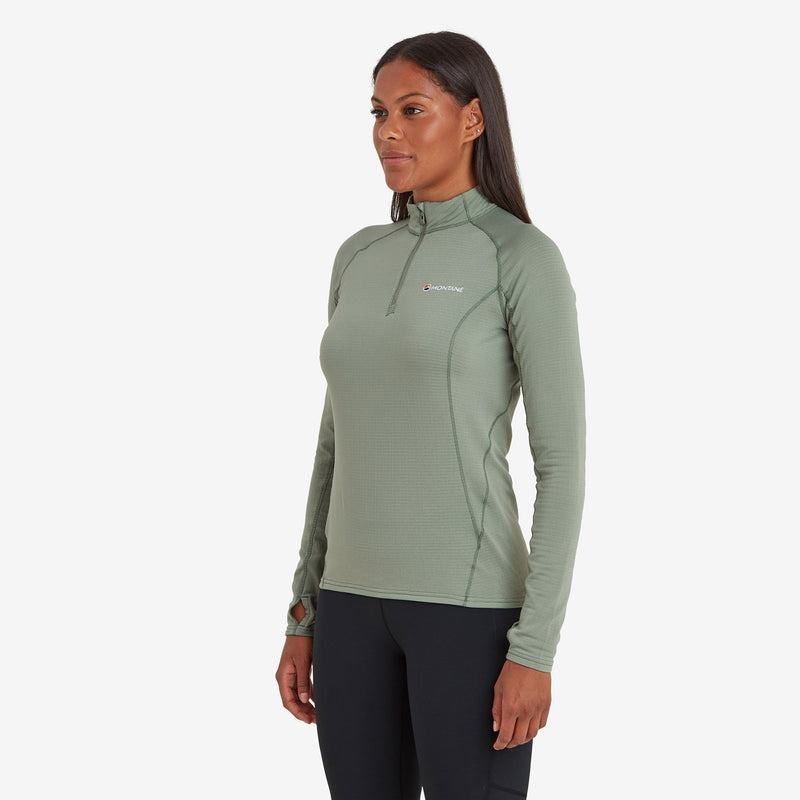 Grey Green Montane Allez Micro Pull-On Women's Fleece Jackets | HPZ937LR