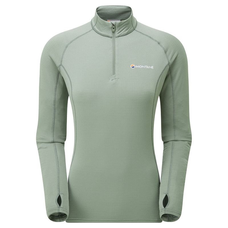 Grey Green Montane Allez Micro Pull-On Women\'s Fleece Jackets | HPZ937LR