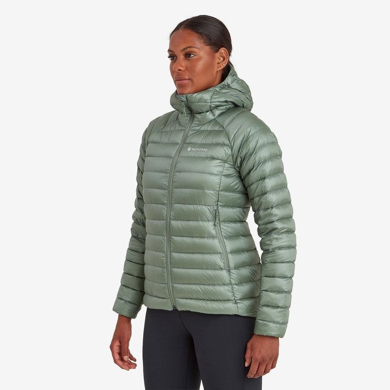 Grey Green Montane Anti-Freeze Hooded Women's Down Jackets | BCO5284WK