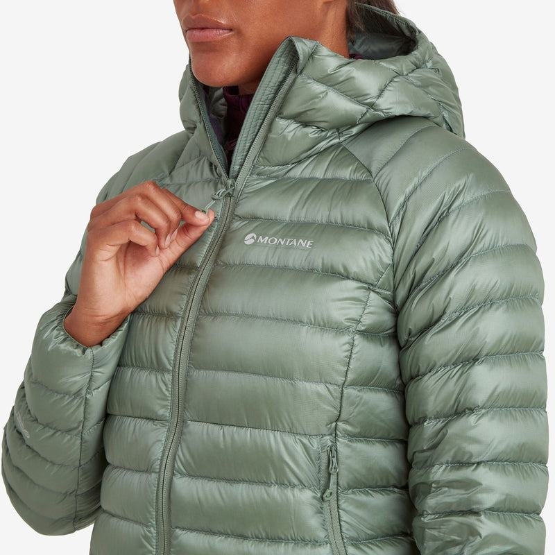 Grey Green Montane Anti-Freeze Hooded Women's Down Jackets | BCO5284WK