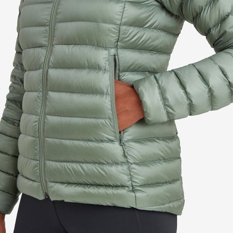 Grey Green Montane Anti-Freeze Hooded Women's Down Jackets | BCO5284WK