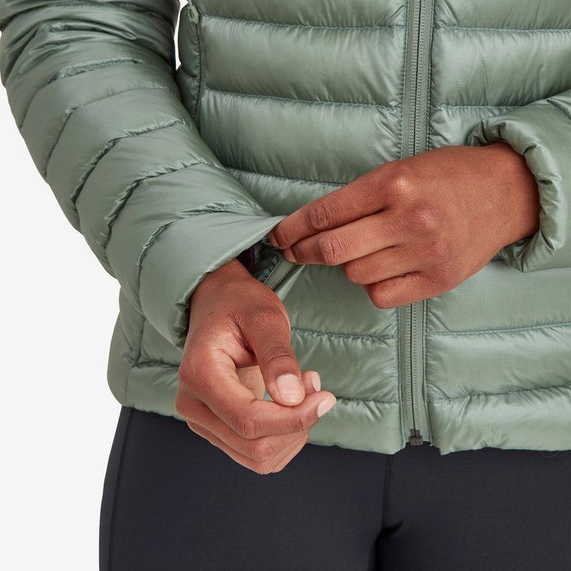 Grey Green Montane Anti-Freeze Hooded Women's Down Jackets | BCO5284WK