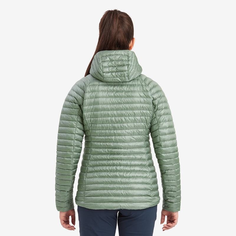 Grey Green Montane Anti-Freeze Lite Hooded Women's Down Jackets | JOT5575QB