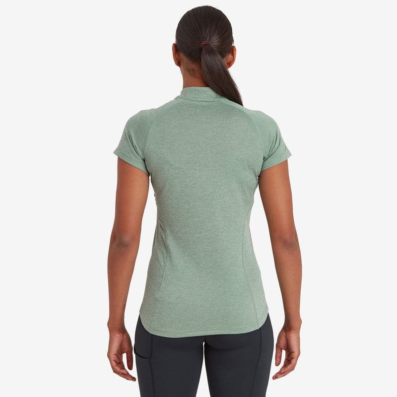 Grey Green Montane Dart Zip Women's T Shirts | CIK3886PQ