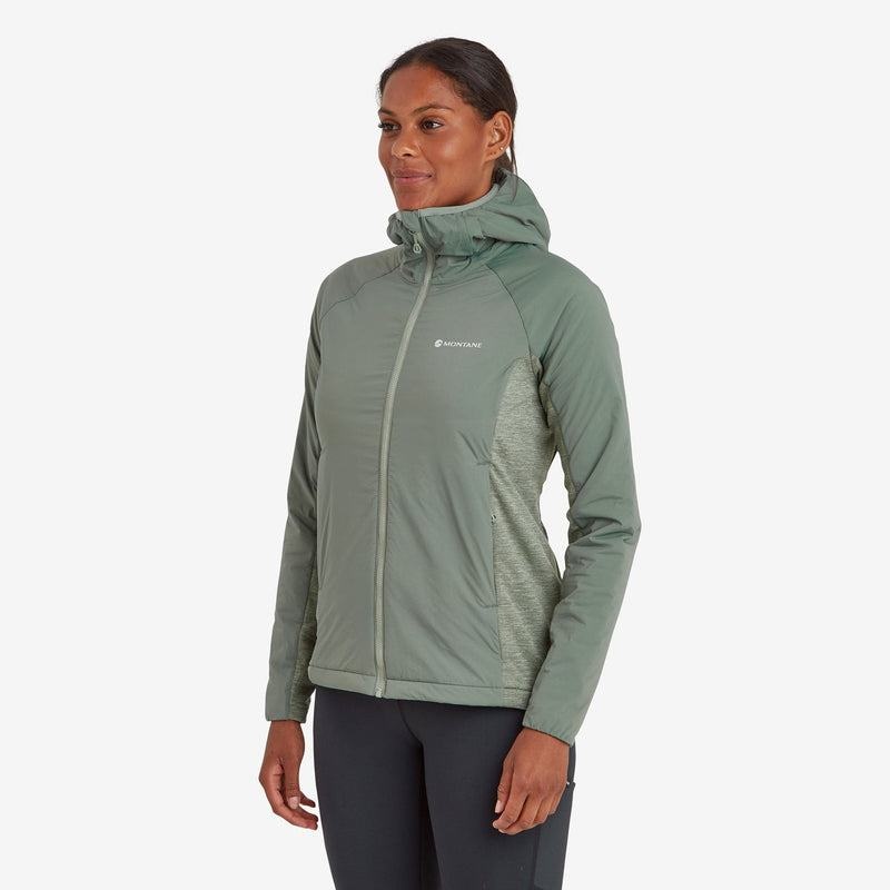 Grey Green Montane Fireball Lite Hooded Women's Insulated Jackets | XEA9246SC