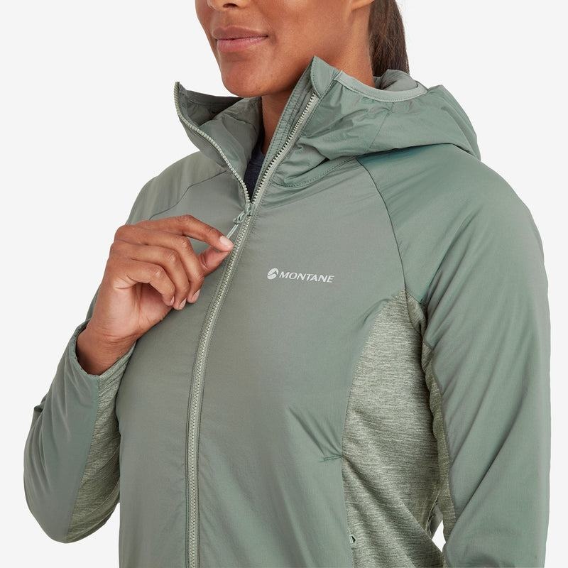 Grey Green Montane Fireball Lite Hooded Women's Insulated Jackets | XEA9246SC