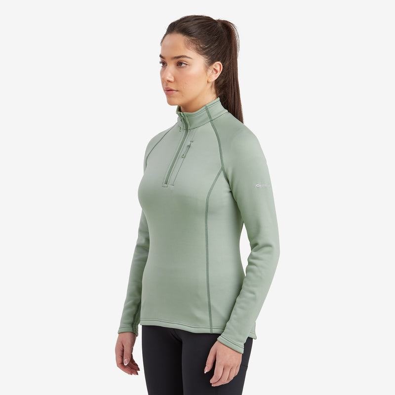 Grey Green Montane Fury Zip Pull-On Women's Fleece | NDT3827DW