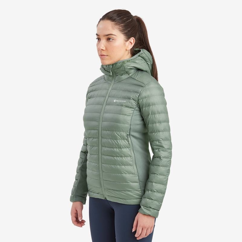 Grey Green Montane Icarus Lite Hooded Women's Jackets | AOQ6245AQ