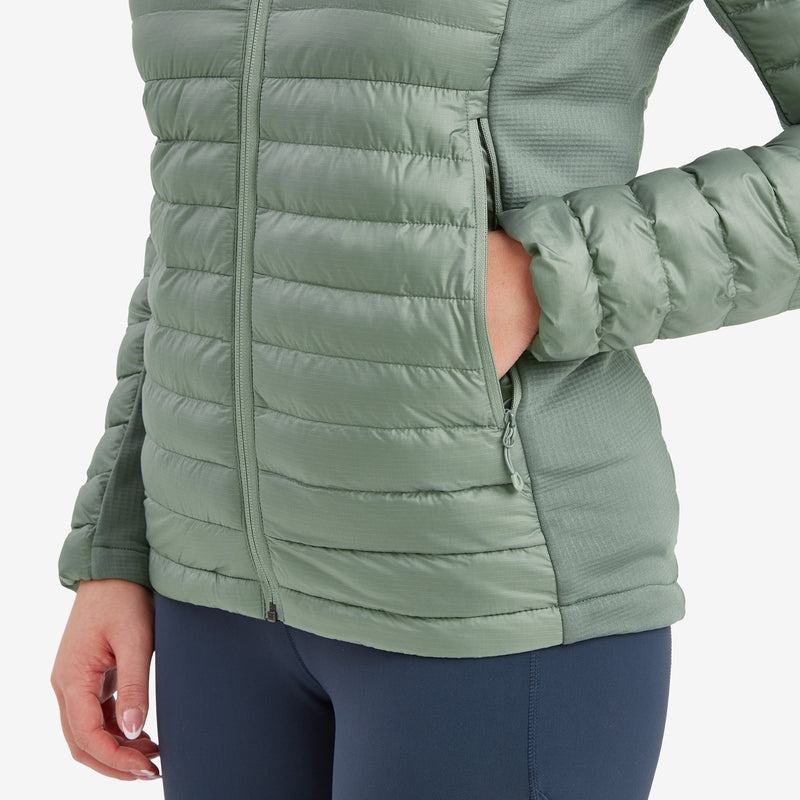 Grey Green Montane Icarus Lite Hooded Women's Jackets | AOQ6245AQ