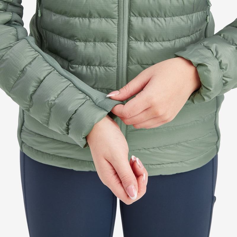 Grey Green Montane Icarus Lite Hooded Women's Jackets | AOQ6245AQ