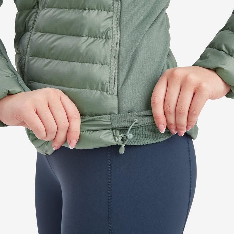 Grey Green Montane Icarus Lite Hooded Women's Jackets | AOQ6245AQ