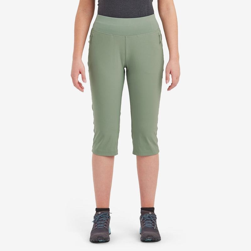 Grey Green Montane Tucana Lite Stretch Capri 3/4 Women's Leggings | OLZ8122NT