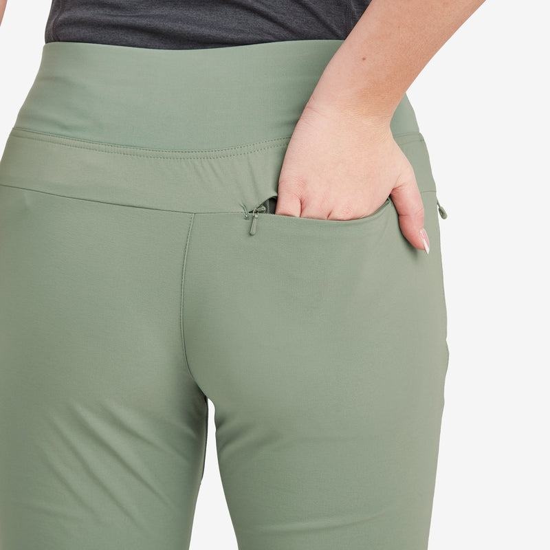 Grey Green Montane Tucana Lite Stretch Capri 3/4 Women's Leggings | OLZ8122NT