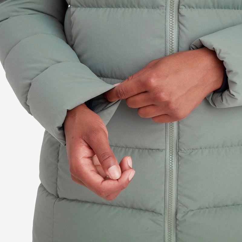 Grey Green Montane Tundra Hooded Women's Down Jackets | USQ9838GV