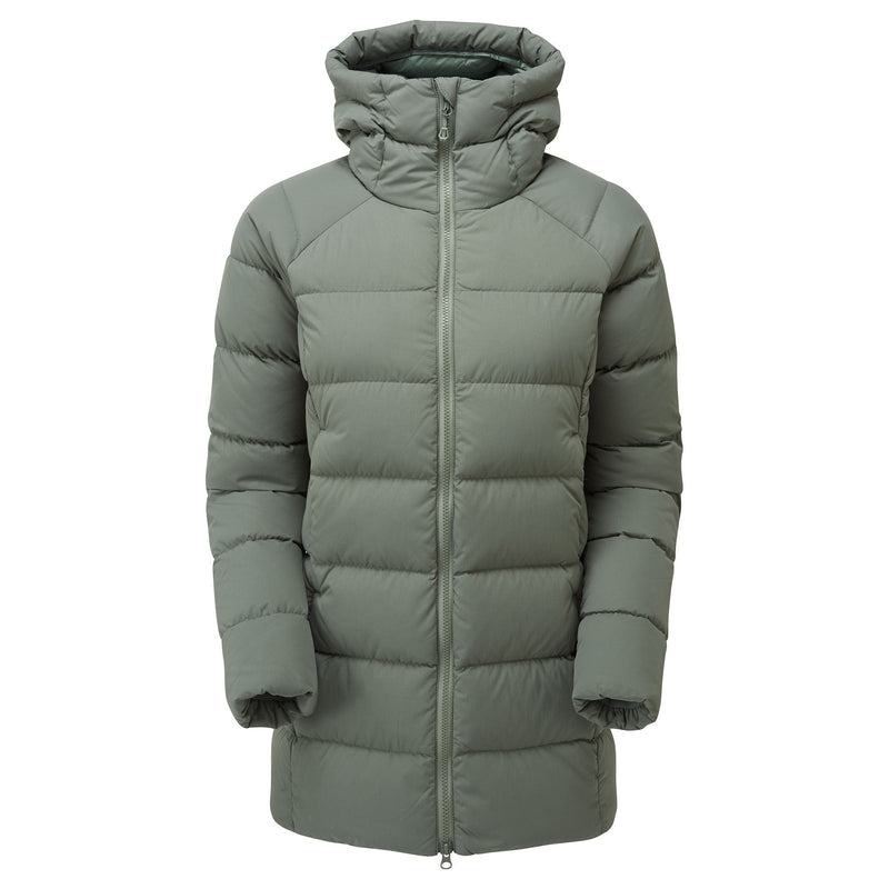 Grey Green Montane Tundra Hooded Women\'s Down Jackets | USQ9838GV