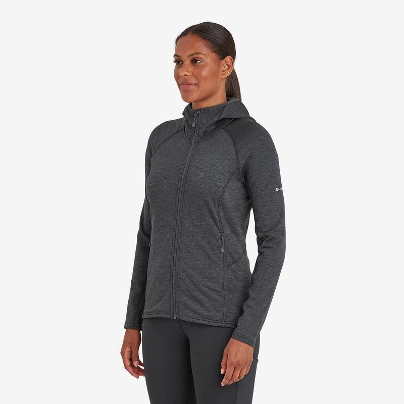 Grey Montane Protium Hooded Women's Fleece Jackets | YMX946FL