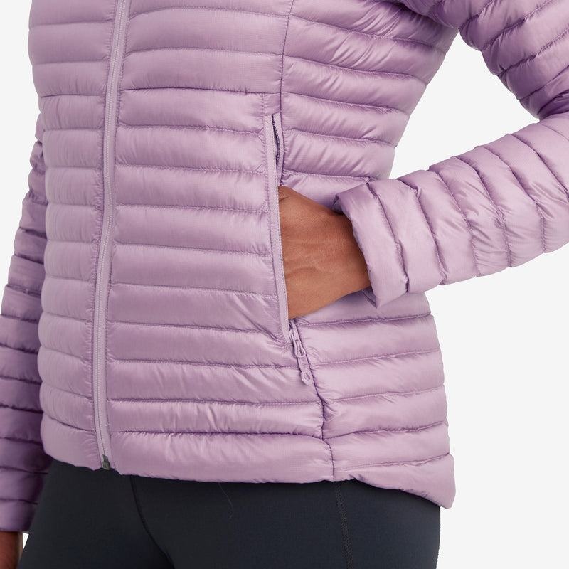 Grey Purple Montane Anti-Freeze Lite Hooded Women's Down Jackets | PKI441CV