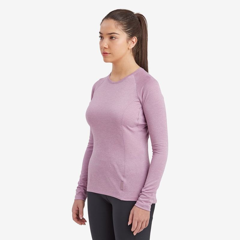 Grey Purple Montane Dart Long Sleeve Women's T Shirts | SLO8675AG