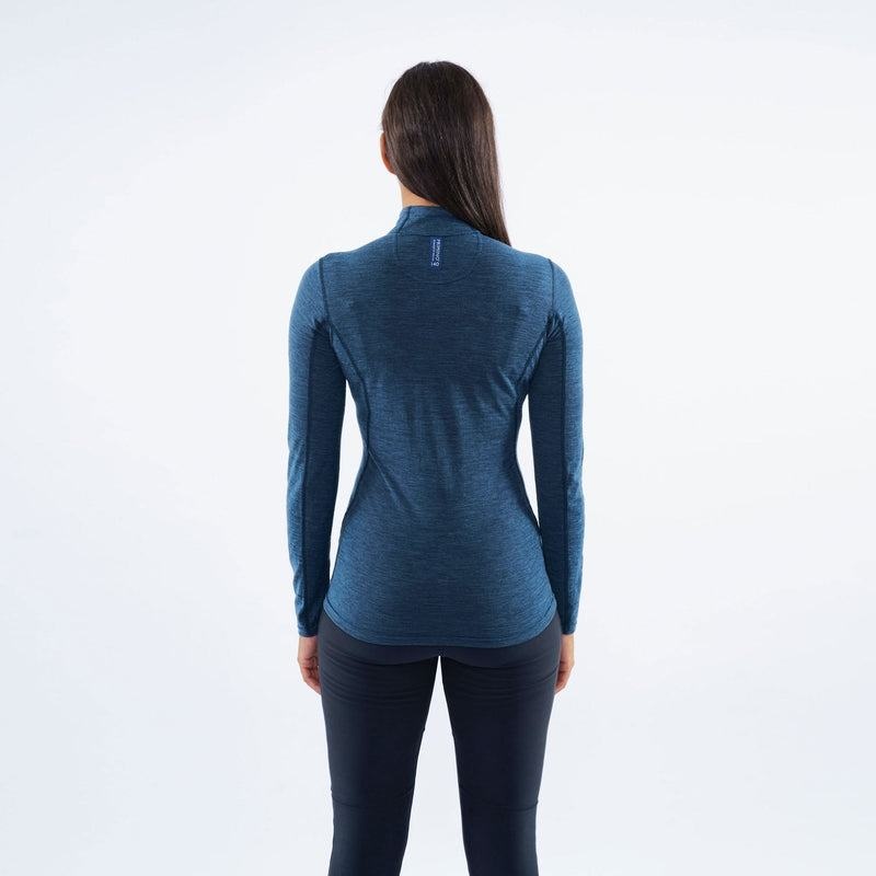 Navy Blue Montane Primino 140 Zip Neck Women's Base Layer Tops | OBH3969MQ