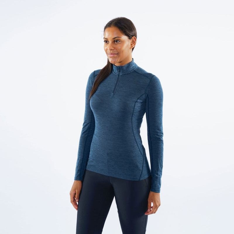 Navy Blue Montane Primino 140 Zip Neck Women's Base Layer Tops | OBH3969MQ