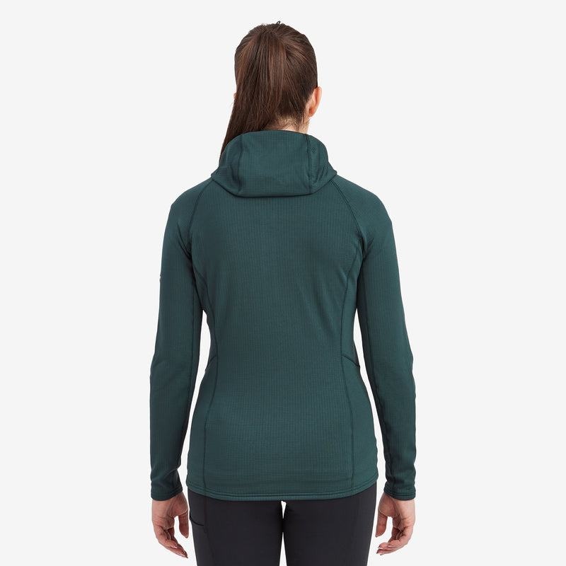 Olive Green Montane Protium Hooded Women's Fleece Jackets | FPP7317GN