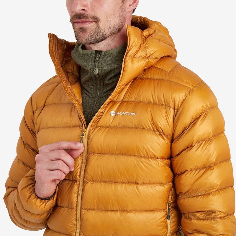 Orange Montane Alpine 850 Lite Hooded Men's Down Jackets | DTA1412EI