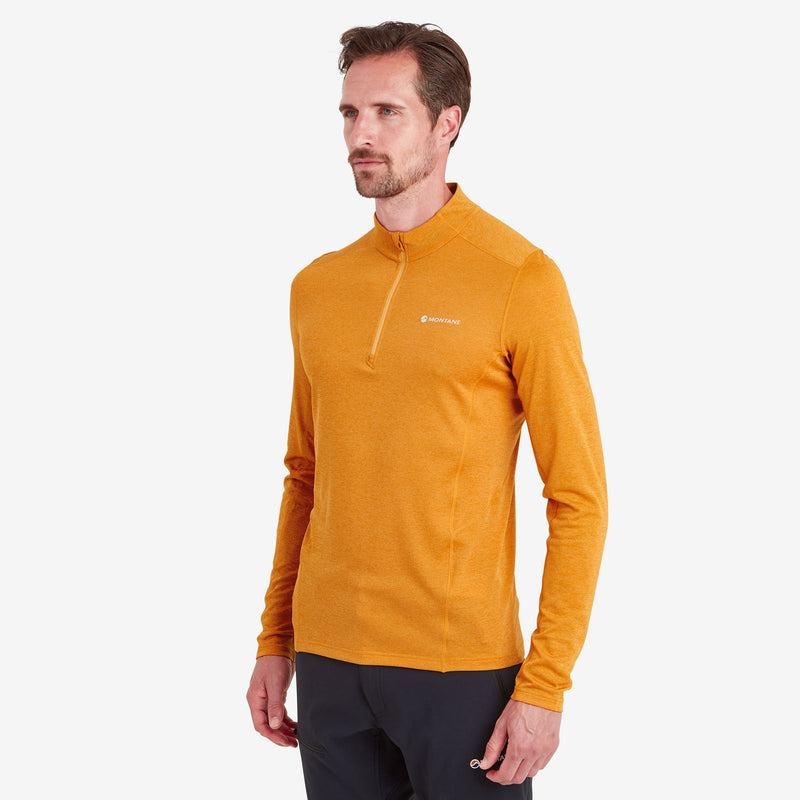 Orange Montane Dart Zip Neck Men's T Shirts | TAI9883GG