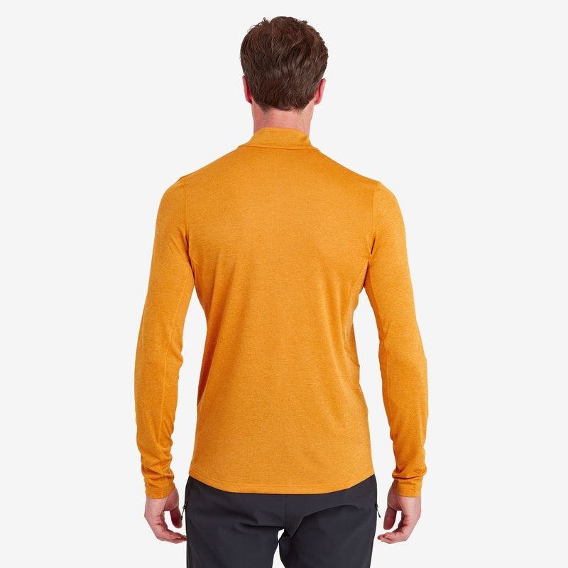 Orange Montane Dart Zip Neck Men's T Shirts | TAI9883GG